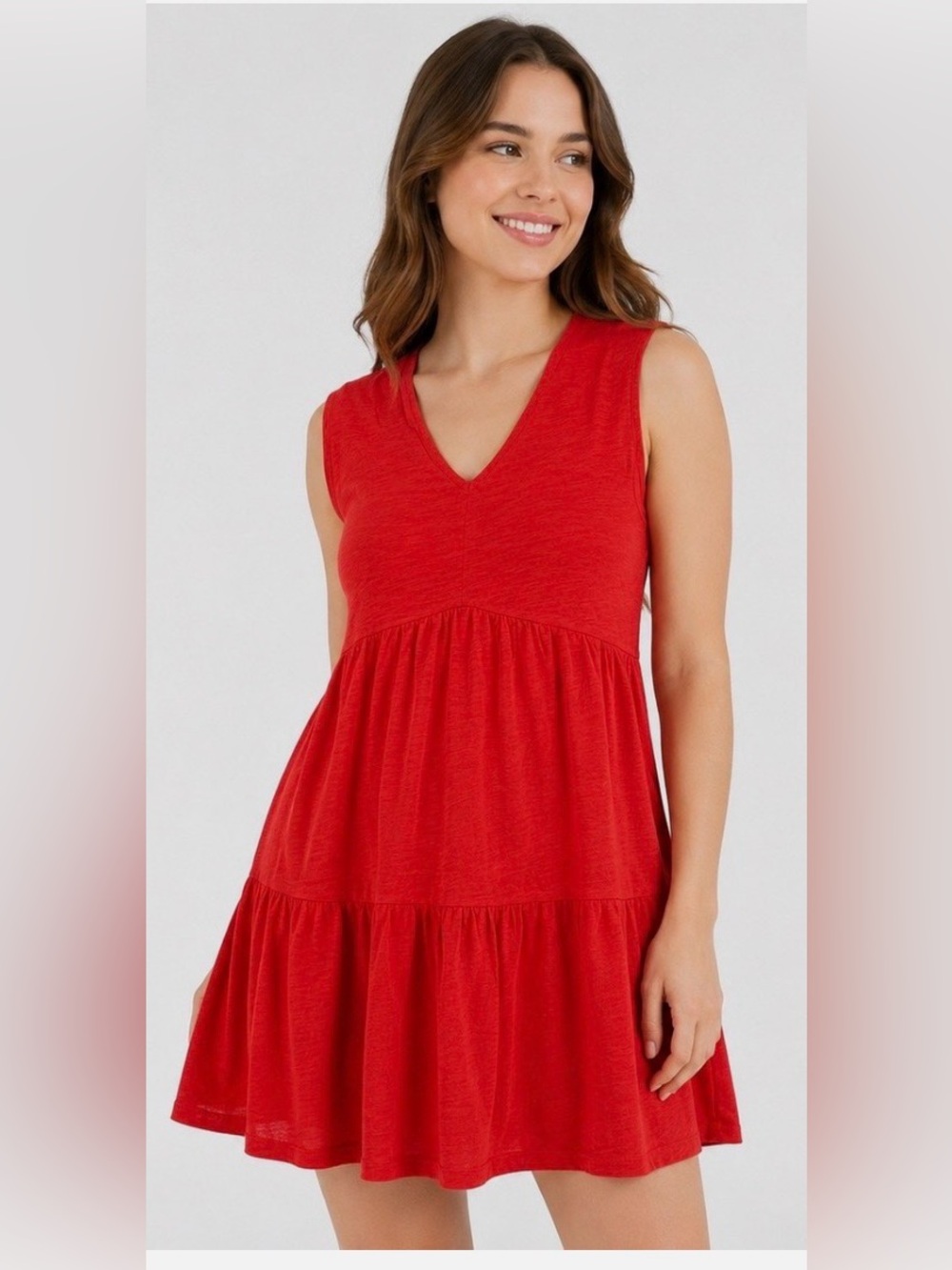 Social Standard Sanctuary Dress Womens X Lg Red Knee Length A-Line V-Neck NWT